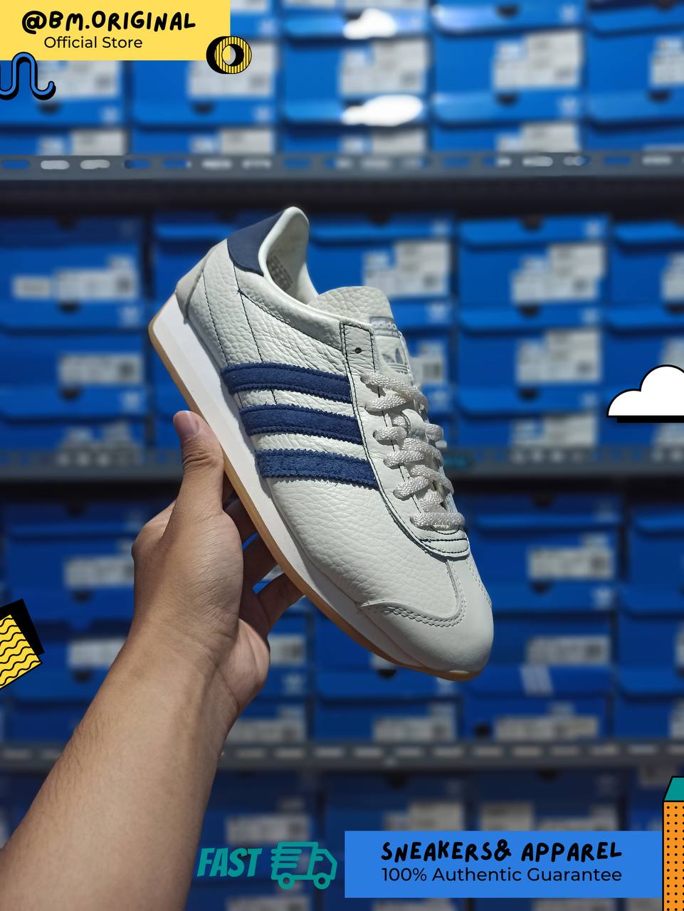 Adidas Country OG Night Indigo Off White Silver Metallic IE3940