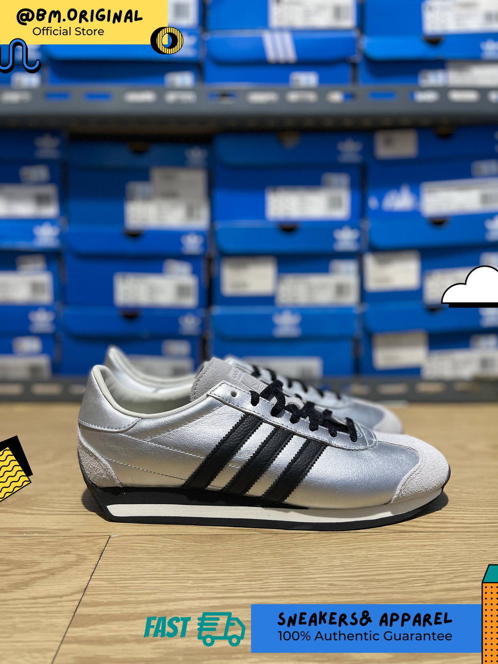 Adidas Country OG Off White Core Black Off White JH6337