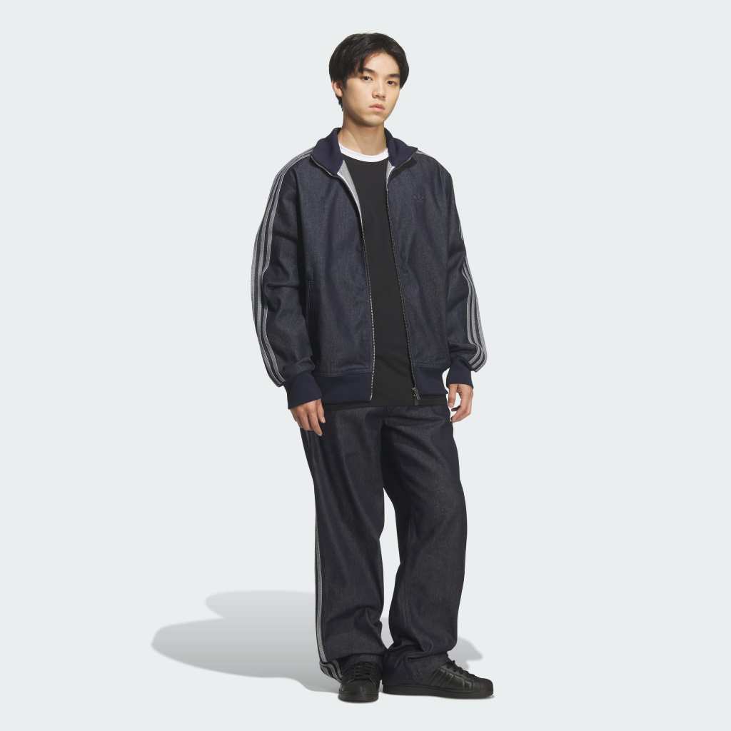 Adidas Denim Firebird Track Top Indigo Denim KS2229