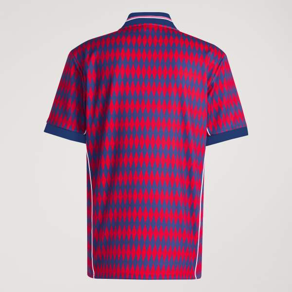 Adidas FC Bayern Munich Lifestyler Jersey Red Dark Blue JM9421