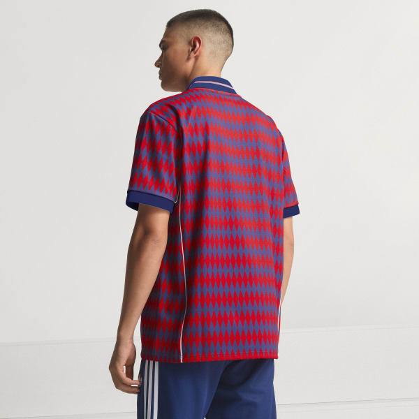 Adidas FC Bayern Munich Lifestyler Jersey Red Dark Blue JM9421
