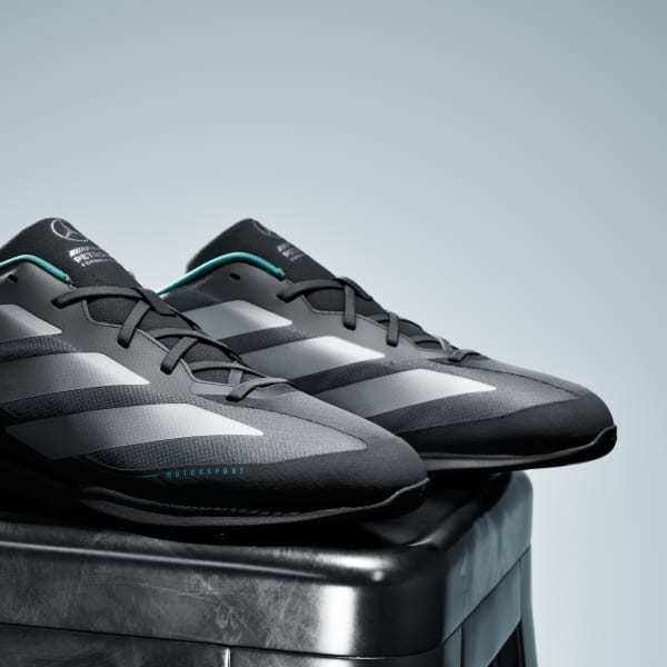 Adidas Feroza Base Tim F1 Mercedes AMG Petronas Core Black Silver Metallic Semi Mint Rush KJ6177
