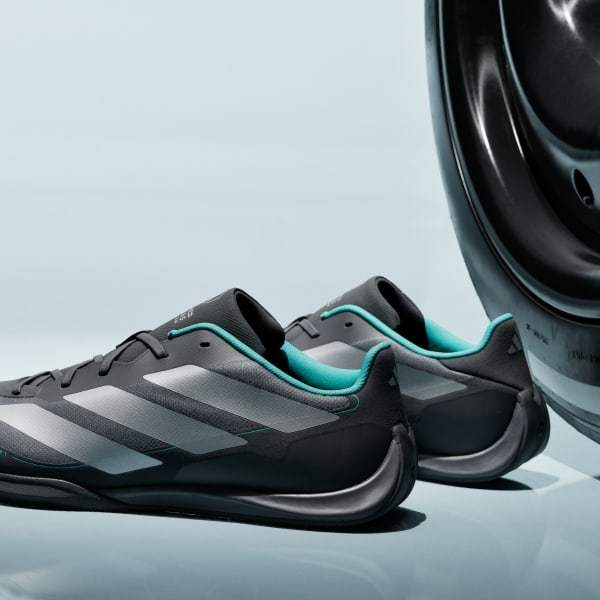 Adidas Feroza Base Tim F1 Mercedes AMG Petronas Core Black Silver Metallic Semi Mint Rush KJ6177