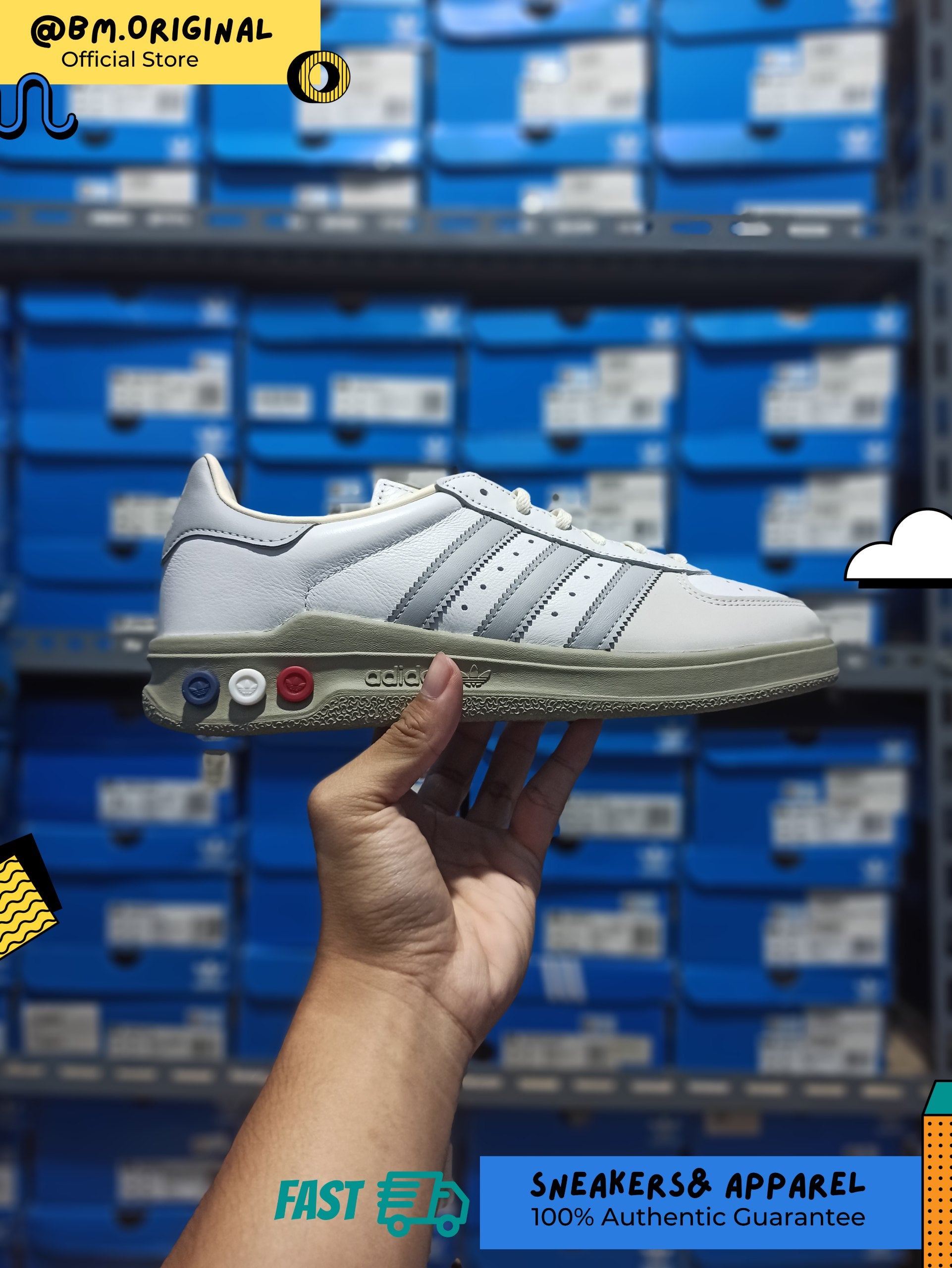 Adidas GS II SPZL Crystal White Stone Grey One Grand Slam II JR1554
