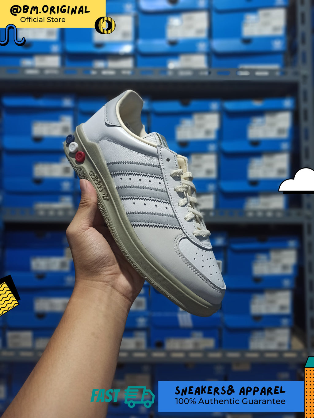 Adidas GS II SPZL Crystal White Stone Grey One Grand Slam II JR1554