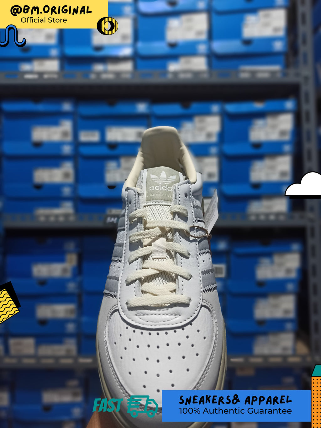 Adidas GS II SPZL Crystal White Stone Grey One Grand Slam II JR1554