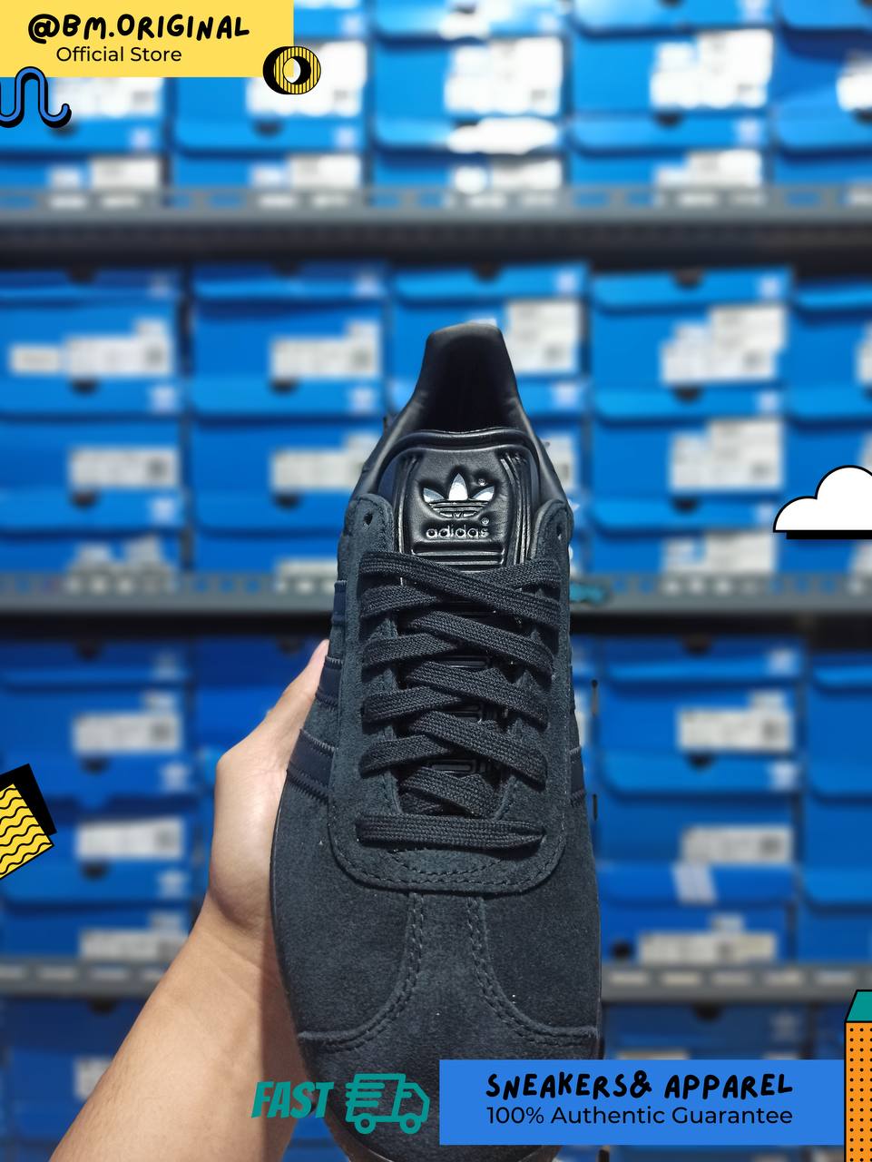 Adidas Gazelle 25th Anniversary All Black Alll Black Silver Metallic JI2161
