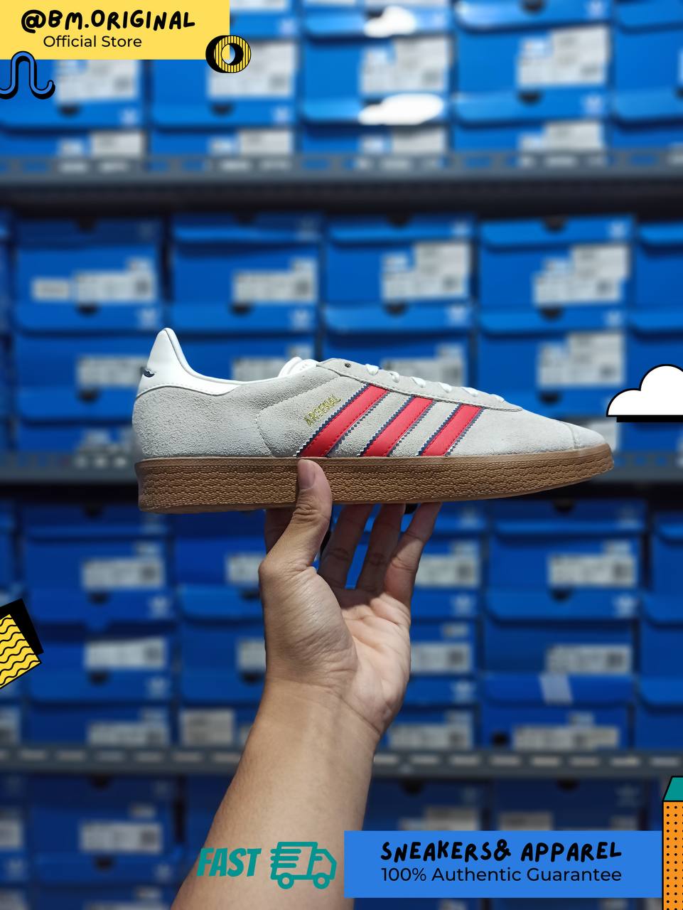 Adidas Gazelle ARSENAL Off White Better Scarlet Night Sky JS3042