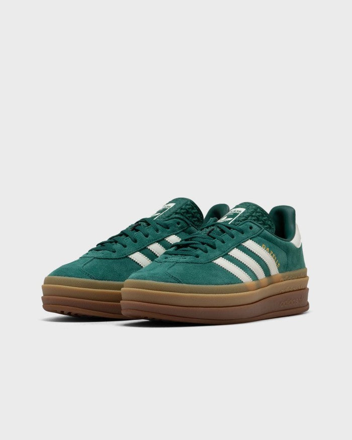 Adidas Gazelle Bold Collegiate Green Off White Gold Metallic JI0325