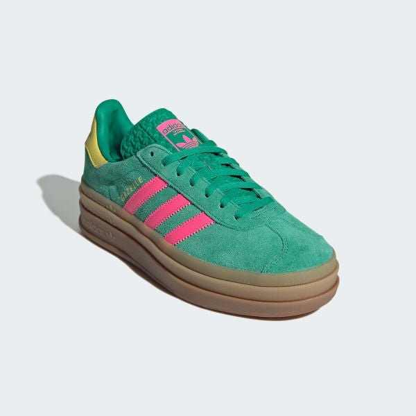 Adidas Gazelle Bold Court Green Lucid Pink Pure Sulfur JH9668