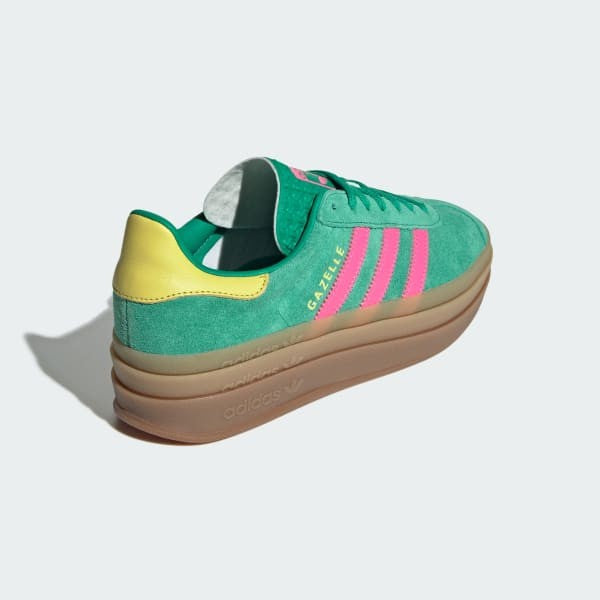 Adidas Gazelle Bold Court Green Lucid Pink Pure Sulfur JH9668