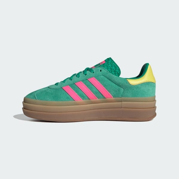 Adidas Gazelle Bold Court Green Lucid Pink Pure Sulfur JH9668