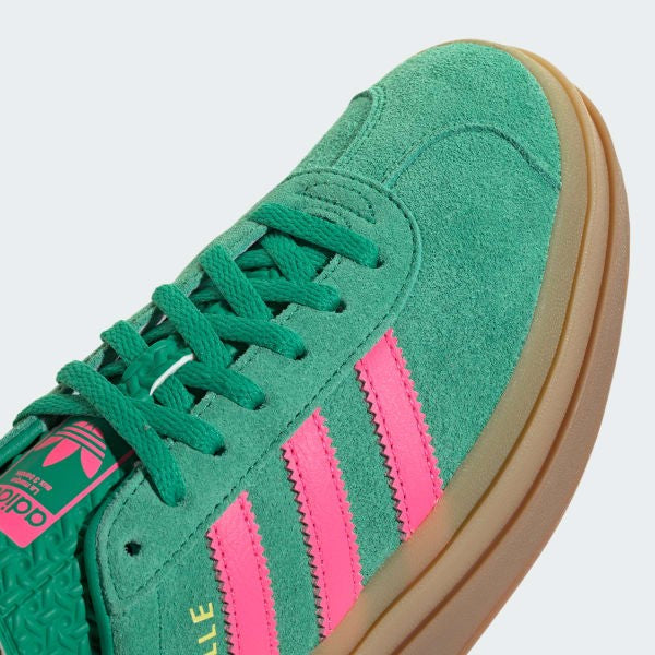 Adidas Gazelle Bold Court Green Lucid Pink Pure Sulfur JH9668