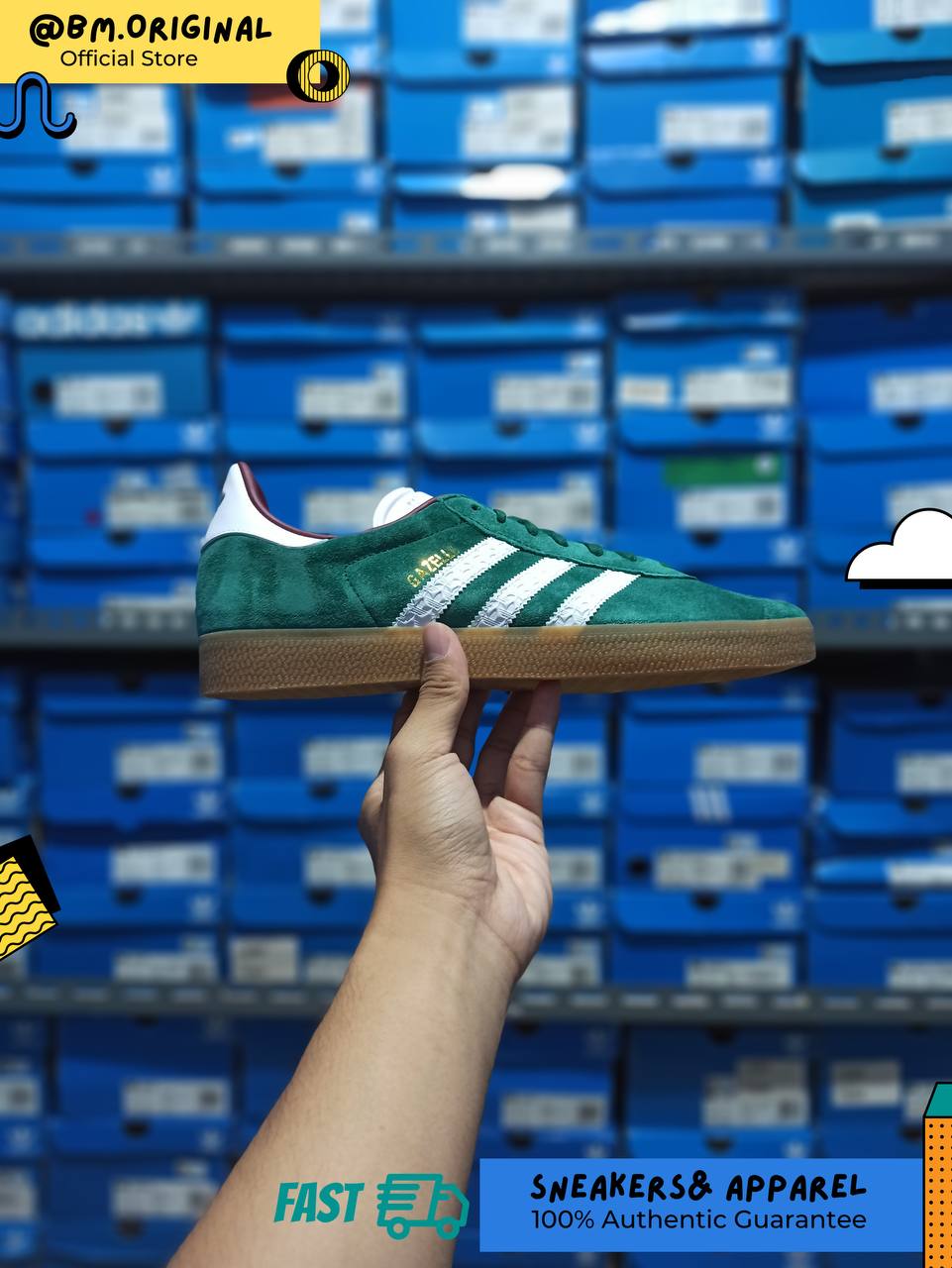 Adidas Gazelle Collegiate Green Cloud White Burgundy IF1016