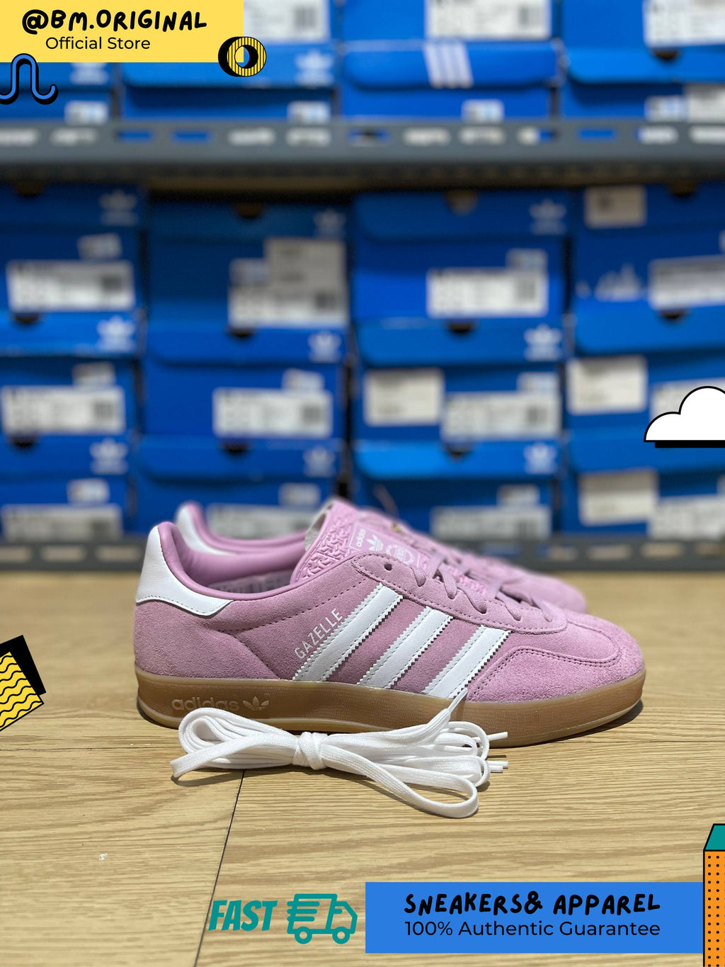 Adidas Gazelle Indoor Bliss Lilac Cloud White Gum JS1395