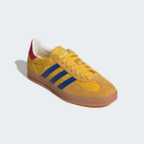 Adidas Gazelle Indoor Bold Gold Power Blue Team Collegiate Red IH9648