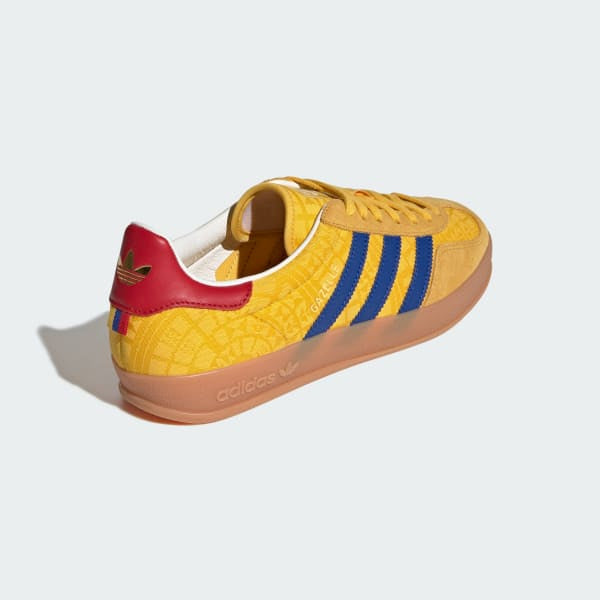 Adidas Gazelle Indoor Bold Gold Power Blue Team Collegiate Red IH9648
