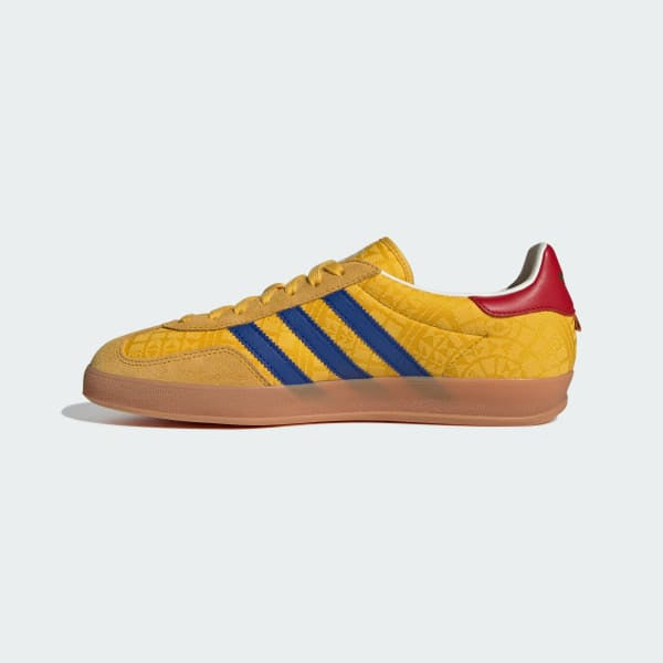 Adidas Gazelle Indoor Bold Gold Power Blue Team Collegiate Red IH9648