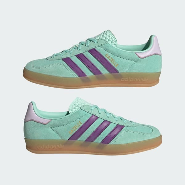 Adidas Gazelle Indoor Clear Mint Active Purple Ice Lavender JQ0192