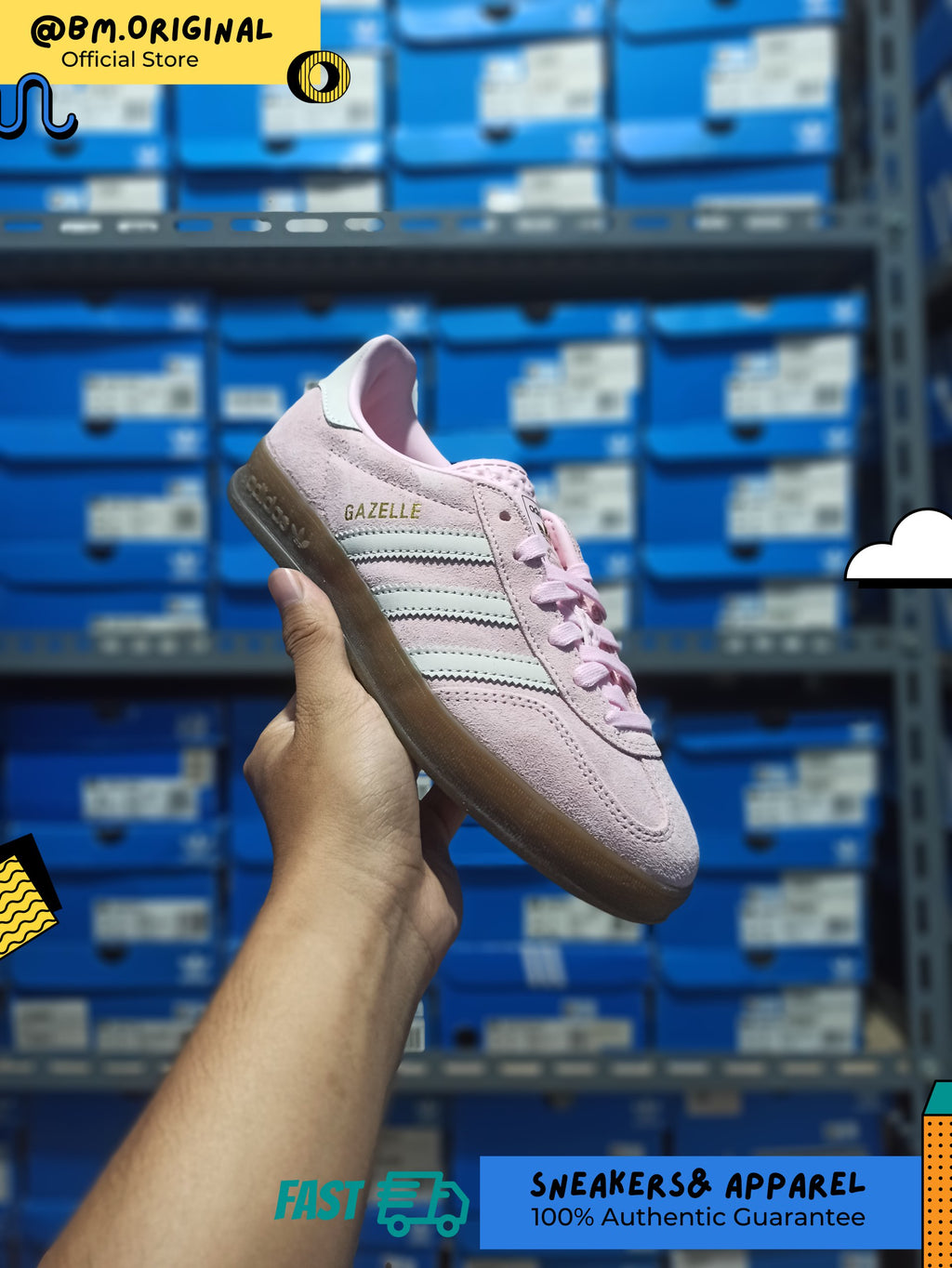 Adidas Gazelle Indoor Clear Pink Off White Gum JI2716