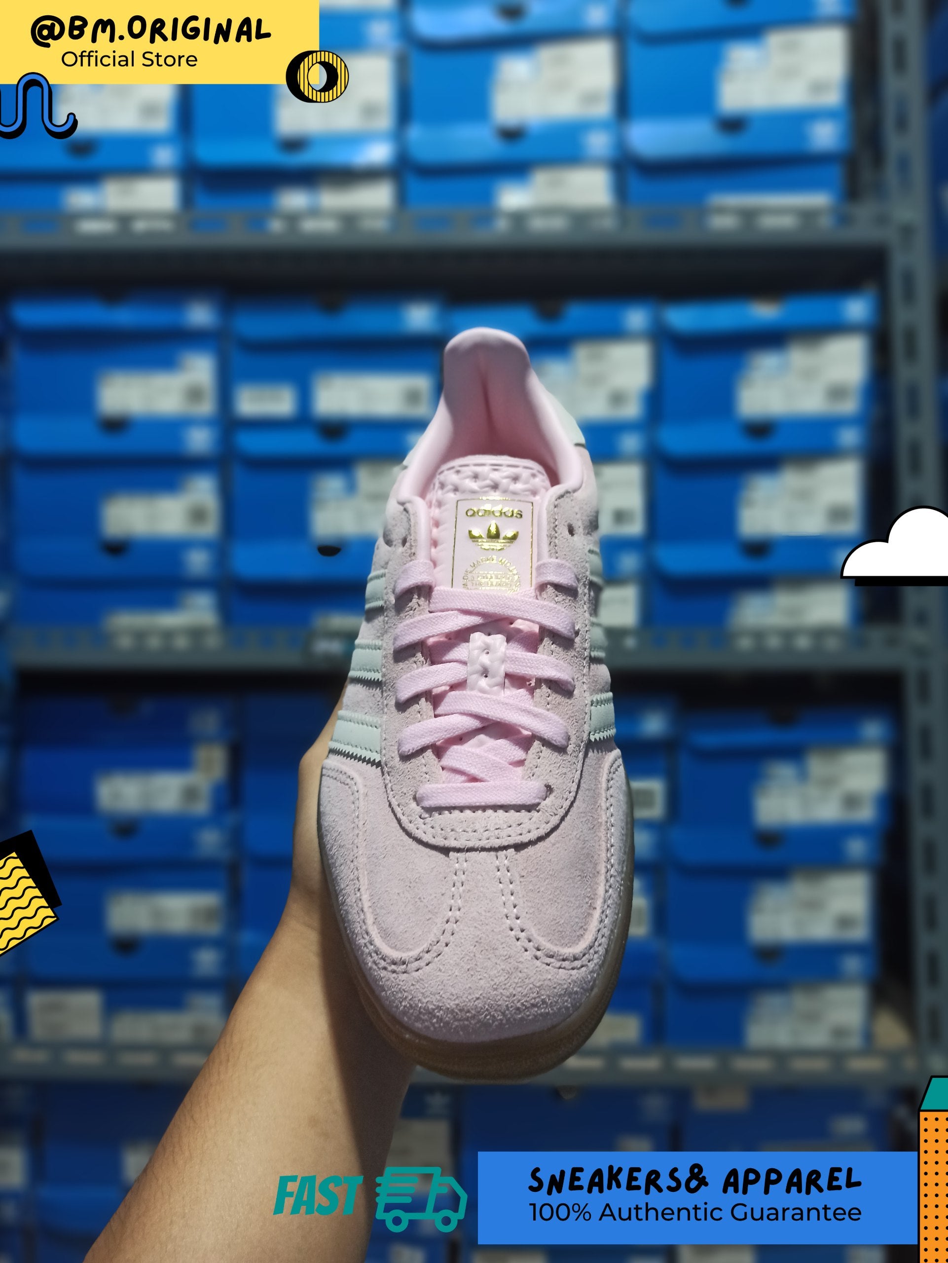 Adidas Gazelle Indoor Clear Pink Off White Gum JI2716