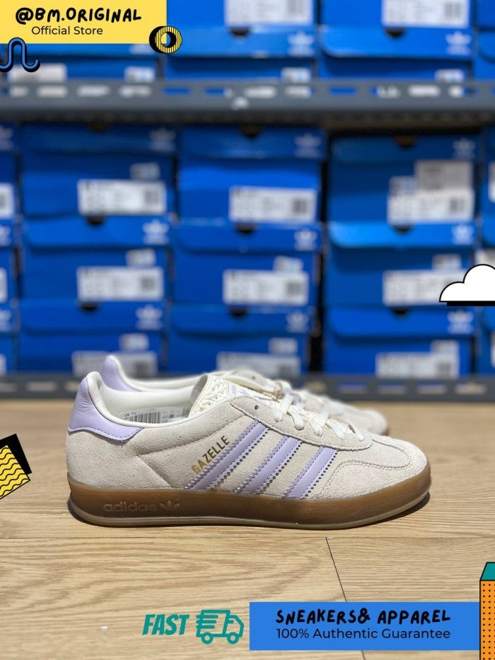 Adidas Gazelle Indoor Clear White Silver Dawn Gum JR3366