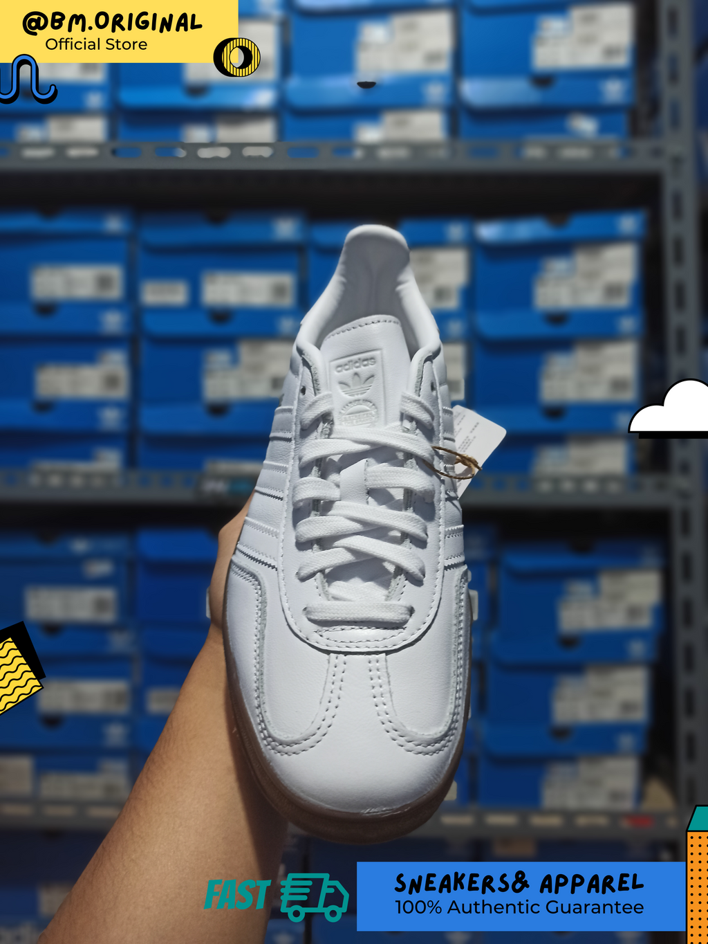 Adidas Gazelle Indoor Cloud White Grey One JQ8380