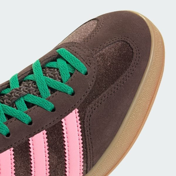 Adidas Gazelle Indoor Dark Brown Glow Pink Court Green JI2714