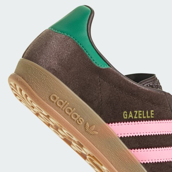 Adidas Gazelle Indoor Dark Brown Glow Pink Court Green JI2714