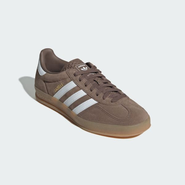 Adidas Gazelle Indoor Earth Strata Cloud White Gold Metallic JQ0175