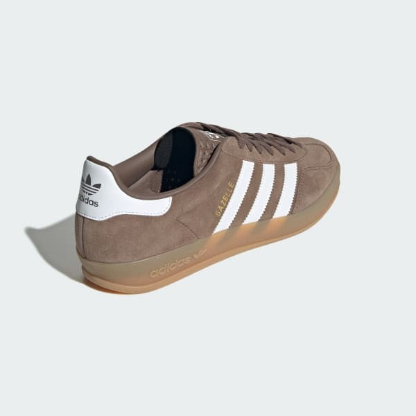 Adidas Gazelle Indoor Earth Strata Cloud White Gold Metallic JQ0175