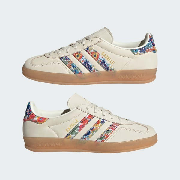 Adidas Gazelle Indoor Liberty London Off White Gold Metallic Gum JH7370