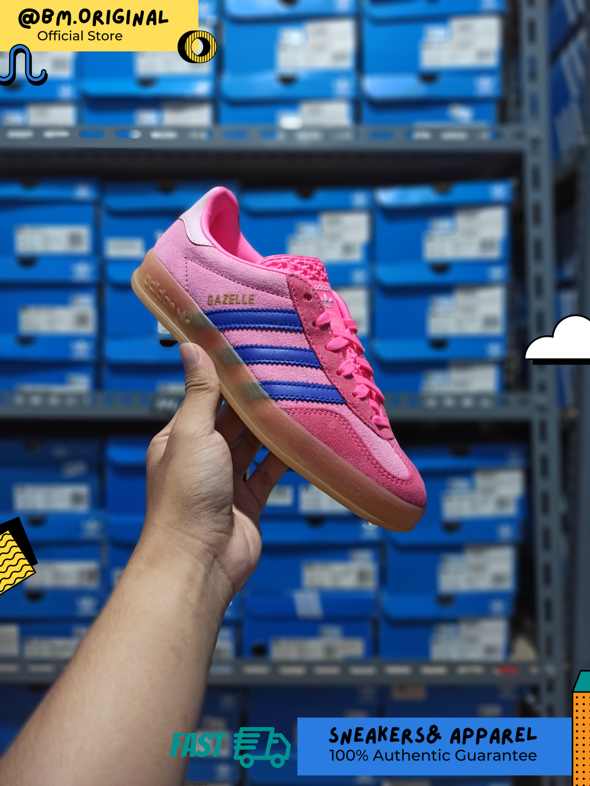 Adidas Gazelle Indoor Lucid Pink Clear Pink Gum JQ0194
