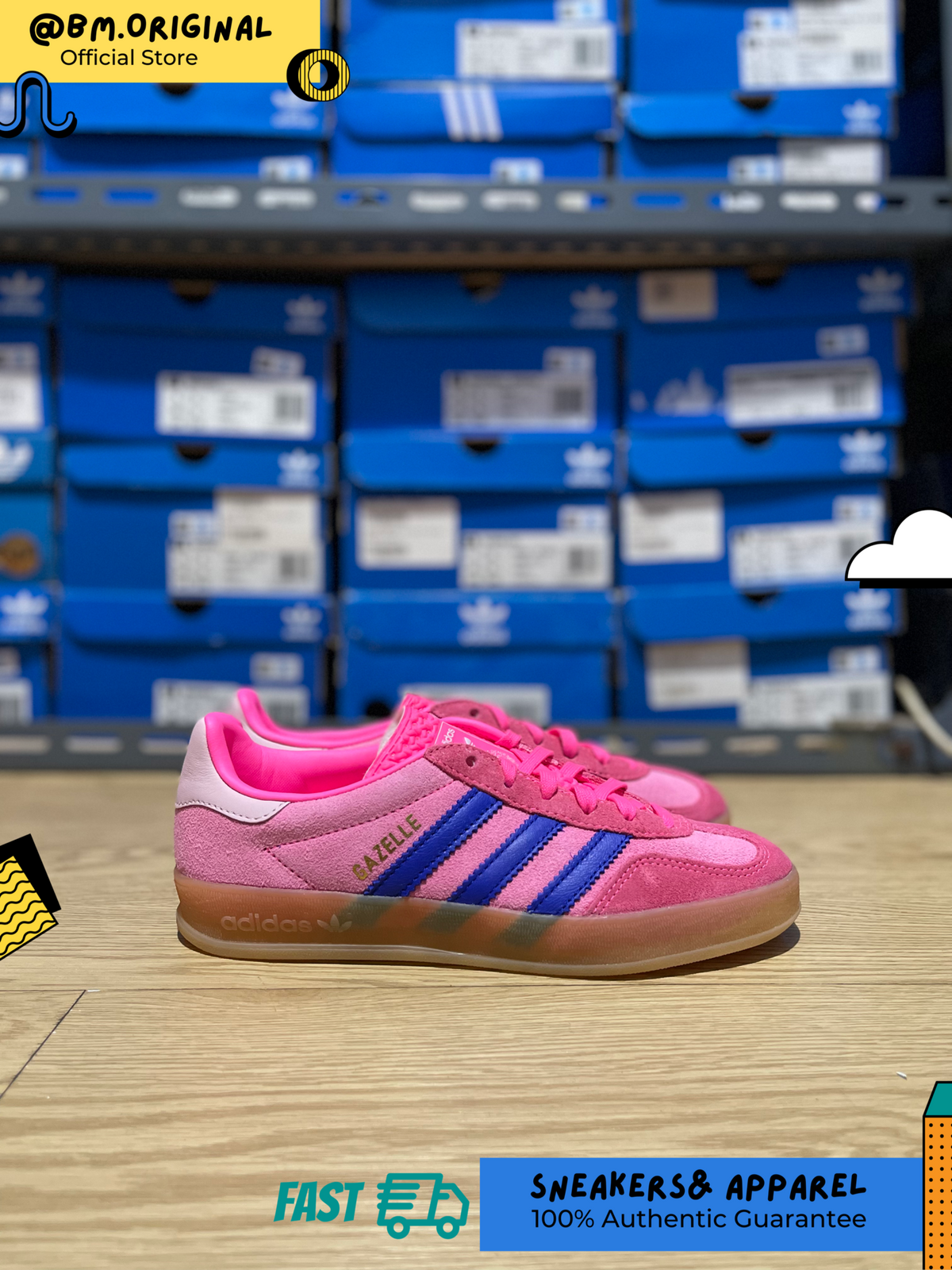 Adidas Gazelle Indoor Lucid Pink Clear Pink Gum JQ0194