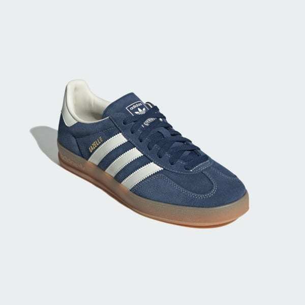 Adidas Gazelle Indoor Night Indigo Off White Gold Metallic JQ8393