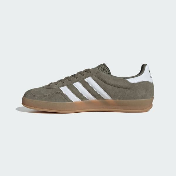 Adidas Gazelle Indoor Olive Strata Cloud White Gold Metallic JQ0174