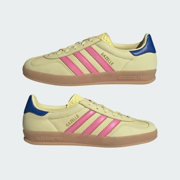 Adidas Gazelle Indoor Powder Yellow Lucid Pink Royal Blue JI2719