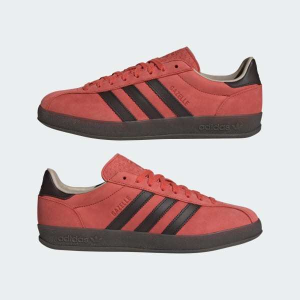 Adidas Gazelle Indoor Pro Crew Red Supplier Colour Charcoal JR8839