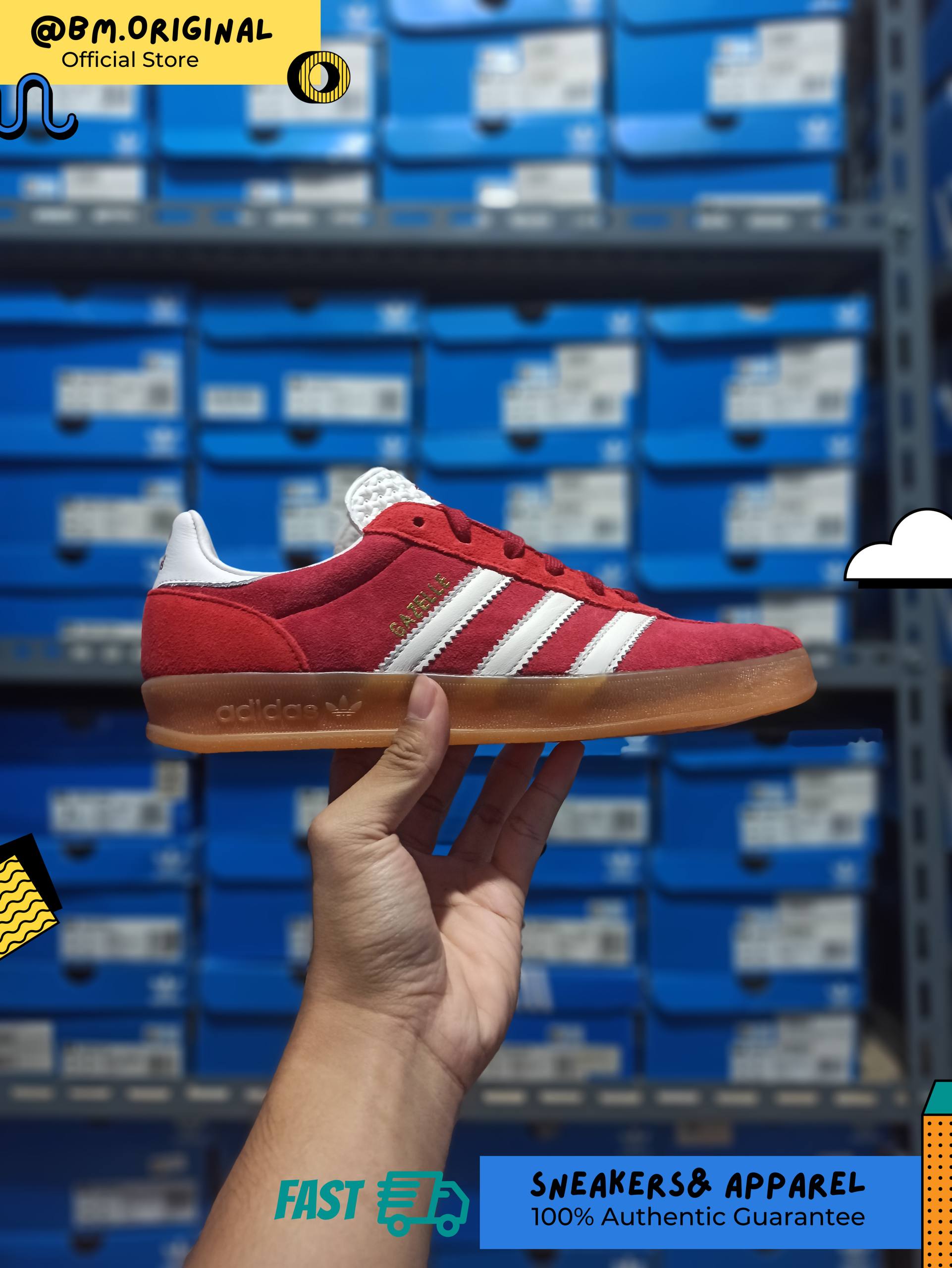 Adidas Gazelle Indoor Pro Team Victory Red Core White Power Red JH5431
