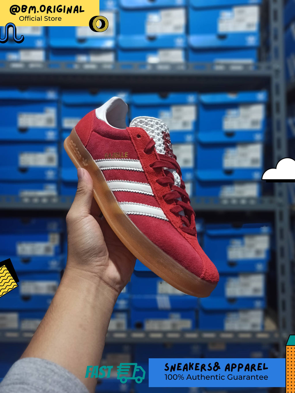 Adidas Gazelle Indoor Pro Team Victory Red Core White Power Red JH5431