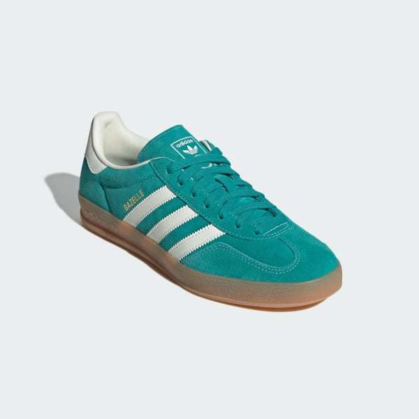 Adidas Gazelle Indoor Pure Teal Off White Gold Metallic JQ8391