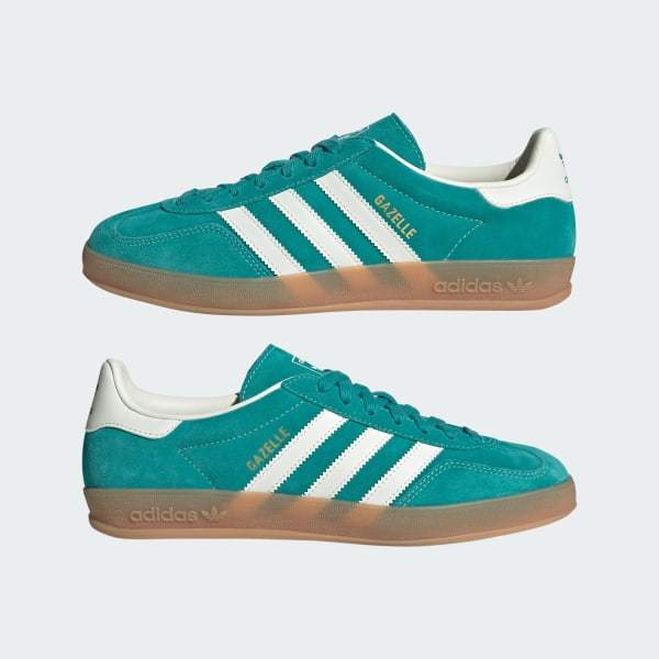Adidas Gazelle Indoor Pure Teal Off White Gold Metallic JQ8391