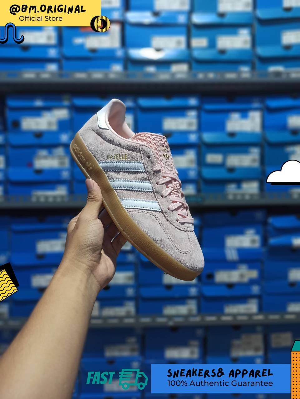 Adidas Gazelle Indoor Sandy Pink Cloud White Gum IH5484