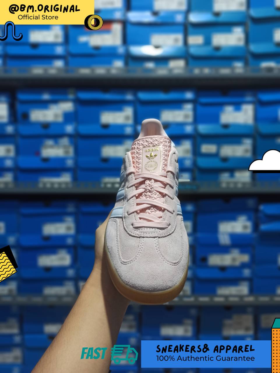 Adidas Gazelle Indoor Sandy Pink Cloud White Gum IH5484