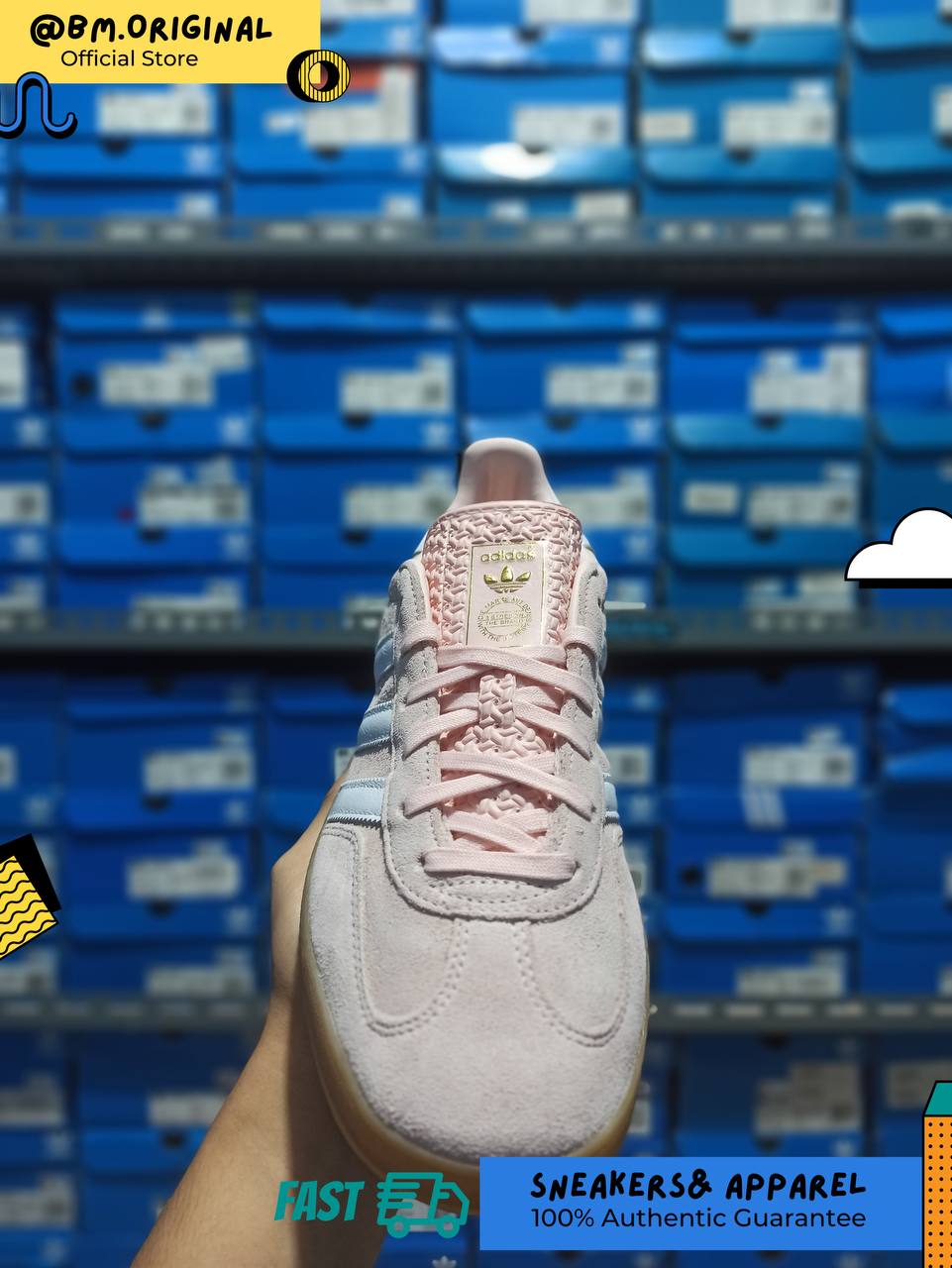 Adidas Gazelle Indoor Sandy Pink Cloud White Gum IH5484