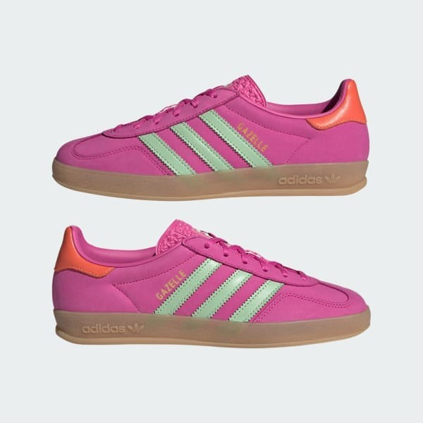 Adidas Gazelle Indoor Semi Lucid Fuchsia Semi Green Spark Signal Coral JI2718