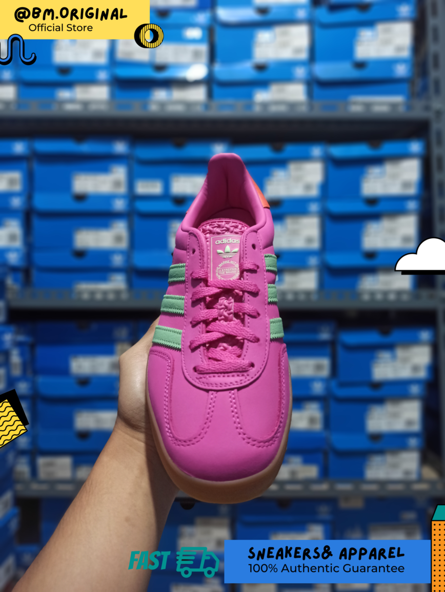 Adidas Gazelle Indoor Semi Lucid Fuchsia Semi Green Spark Signal Coral JI2718