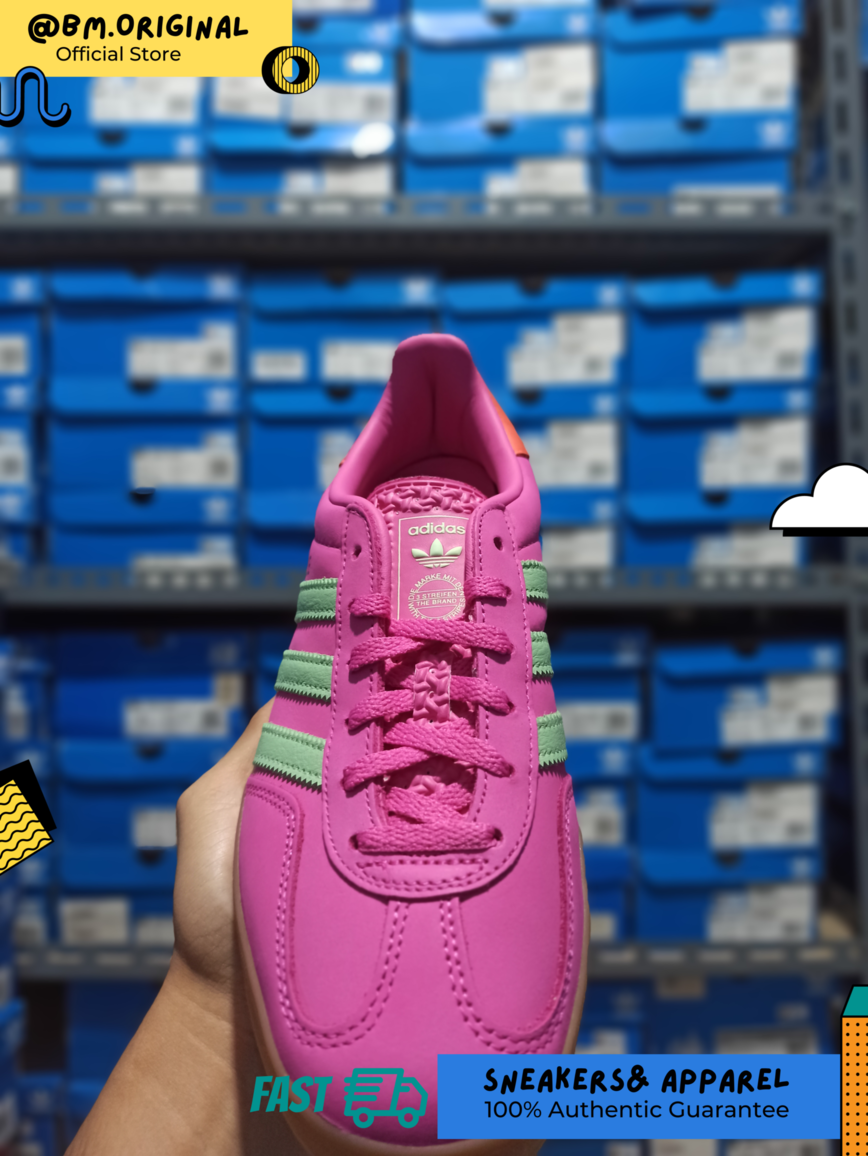 Adidas Gazelle Indoor Semi Lucid Fuchsia Semi Green Spark Signal Coral JI2718