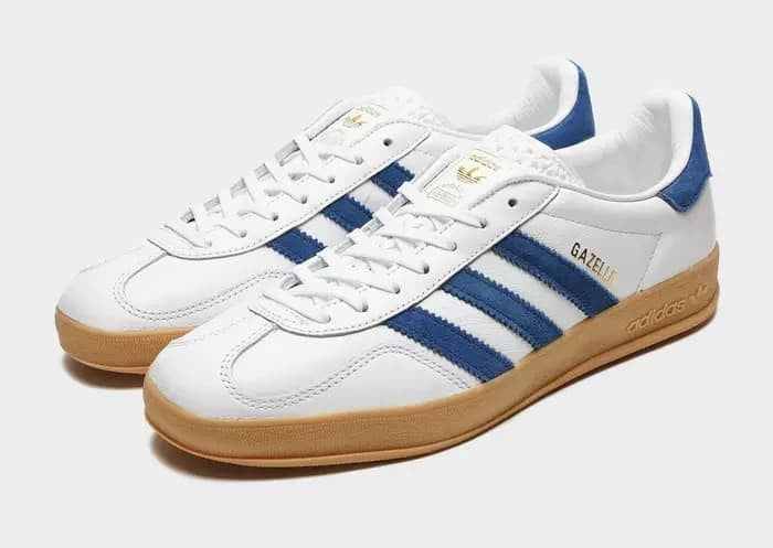 Adidas Gazelle Indoor White Mystery Blue Gum JS4146