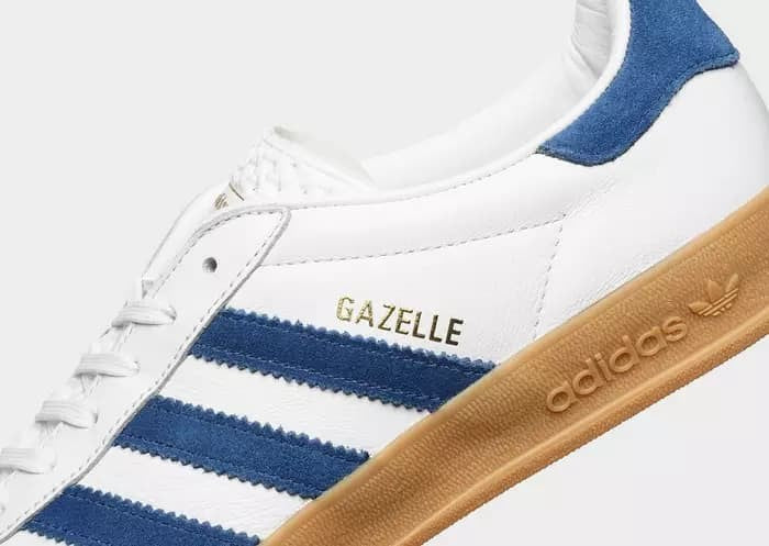Adidas Gazelle Indoor White Mystery Blue Gum JS4146